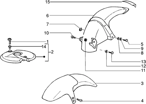 Garde boue av. Et ar.