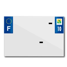 BANDE PLAQUE MOTO 210x145 POUR PVC AVEC RAISON SOCIALE DEP. 10/EURO (VENDU A L'UNITE)