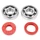 BEARING FOR CRANKSHAFT+SEALS FOR 50CC MOTORBIKE P2R FOR MINARELLI 50 AM6/MBK 50 X-POWER/YAMAHA 50 TZR/PEUGEOT 50 XPS, XR6/RIEJU 50 RS1, SMX/BETA 50 RR (KIT 6303 SKF STEEL C4/RED RACING SEAL)