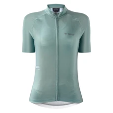 MAILLOT GIST FEMME MANCHES COURTES KIN ZIP TOTAL VERT SAUGE S -5371