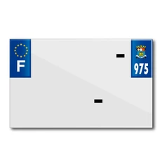 BANDE PLAQUE MOTO 210x130 POUR PVC VIERGE DEP.975/EURO (VENDU A L'UNITE)