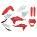 CARROSSERIE/CARENAGE MOTO ENDURO GAS GAS 250, 300 EC, 250, 350 EC-F 2021> ROUGE/BLANC (COULEUR OEM) (KIT PLASTIQUES 10 PIECES)  -POLISPORT-