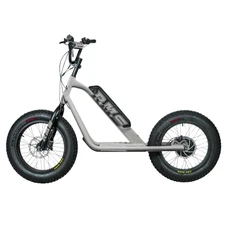 TROTTINETTE ELECTRIQUE RMS BIKE 20F-X GRIS ALLUMINIUM RAL 9006 MOTEUR 500 W HOMOLOGUE NF EN 1476 (DIM 1,78x0,83x1,18 M) -MADE IN FRANCE