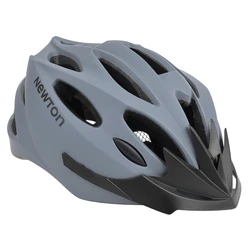CASQUE VELO ADULTE NEWTON ROUTE/VTT SPORT GRIS IN-MOLD FERMETURE BOUCLE FIDLOCK TAILLE 58-61 AVEC VISIERE ET LOCK (VENDU EN BOITE)