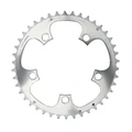 CHAINRING FOR ROAD BIKE- 5 Arms- 42T.Ø 110 -OUTER- ALUMINIUM SILVER- 7075 TA ZEPHYR (SHIMANO TYPE) 9/10Speed.