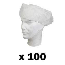 CHARLOTTE/SOUS CASQUE TAILLE UNIQUE POUR UNE MEILLEURE HYGIENE (LIVRE PAR 100) - IDEAL POUR LES LOUEURS DE VELO DONC DE CASQUE -BLANC