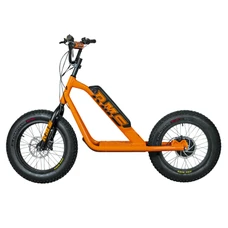 TROTTINETTE ELECTRIQUE RMS BIKE 20F-X ORANGE RAL 2008 MOTEUR 500 W HOMOLOGUE NF EN 1476 (DIM 1,78x0,83x1,18 M) -MADE IN FRANCE