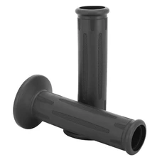 REVETEMENT POIGNEE DOMINO MOTO ON ROAD STYLE BMW NOIR OPEN END (POIGNEE CHAUFFANTE SANS MOLETTE) 122mm (PAIRE)