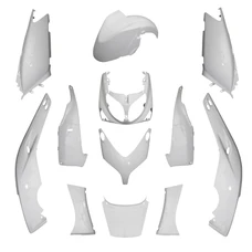 CARROSSERIE/CARENAGE MAXISCOOTER ADAPTABLE YAMAHA 500 TMAX 2001>2007 BLANC BRILLANT -STYLE ORIGINE- (KIT 12 PIECES)  -P2R-