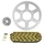 KIT CHAINE ADAPTABLE SUZUKI 125 DR S 1985>1994  428  16x53  (DIAM COURONNE 64/84/8.5)  (DEMULTIPLICATION ORIGINE)  -AFAM-