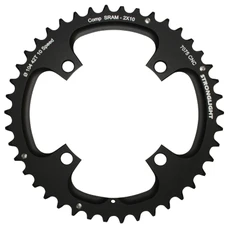 CHAINRING FOR MTB- Ø104 - 4arms-FOR DOUBLE- 42T. external Ø104 2X10 OUTER BLACK STRONGLIGHT . 10 Speed For SRAM XO Threaded