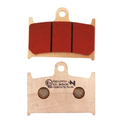 PLAQUETTE DE FREIN NEWFREN POUR SUZUKI 1100 GSX-R 1989>1992 AV, 1200 GSF BANDIT 1996>2000 AV / TRIUMPH 900 SPEED TRIPLE 1997>2001 AV  (L 70mm - H 55mm - P 8.5mm)  (FD0129TS)  (TOURING METAL FRITTE)