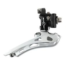 DERAILLEUR-FRONT-FOR ROAD BIKE- CAMPAGNOLO 10 SPEED. VELOCE BRAZE ON- DOUBLE BLACK