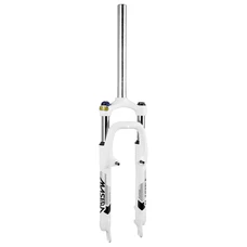 FORK- FOR MTB 26 " ZOOM COIL-ADJUSTABLE/LOCKOUT-WHITE-TRAVEL 60MM THREADLESS STEERER ( 285mm) Ø 1''1/8-28,6 OUTER COMPATIBLE V-BRAKE/DISC