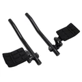 TT BAR ENDS Ø 31,8-25,8 -ALUMINIUM- BLACK MATT "LOW RIDE" WITH ARMS REST