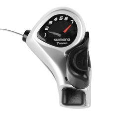 MANETTE VTT SHIMANO 7V. DROITE TX50 ARGENT (MONTAGE ATELIER)