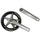 PEDALIER ROUTE PISTE STRONGLIGHT TRACK 2000 JIS 170mm PLATEAU 46D. 1''1/8 NOIR (AXE CARRE 107MM) PLATEAU DIAM 144