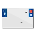 BANDE PLAQUE MOTO 210x130 POUR PVC VIERGE DEP. 32/EURO (VENDU A L'UNITE)