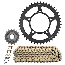 KIT CHAINE ADAPTABLE APRILIA 660 RS660 2020>, TUONO 660 2020> 520 17x43 (DIAM COURONNE 80/104/10.5) (DEMULTIPLICATION ORIGINE) -JT SPROCKETS/DID