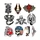 STICKER LETHAL THREAT SERIES  BIKER SKULL (10 Stickers serie)