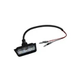 ECLAIRAGE DE PLAQUE IMMATRICULATION MOTO UNIVERSELLE TAAC LT01 3 LED TRANSPARENT/NOIR (M8  / LONG 25mm / LARG 50mm) QUALITE PREMIUM  -HOMOLOGUE ECE-