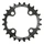 CHAINRING FOR MTB 24T. Ø64 2X10 "INNER" BLACK STRONGLIGHT -4 ARMS- SRAM XO+SHIMANO (EXCEPT XT/XTR) NON THREADED - thickness 3,5mm