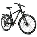 VELO MUSCULAIRE VTC 28 LEADER FOX ESPIRIT 2025 HOMME NOIR 9V CADRE ALU 17,5 POUCES (TAILLE ADULTE 168 à 178 cm)
