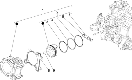 Groupe cylindre-piston-axe