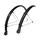 MUDGUARD FOR ROAD BIKE - on stays 700 STRONGLIGHT 48mm BLACK (PAIR- rear+front) WITH MIXCLIP MOUNTING SYSTEM - STAINLESS STAYS+MUDFLAPS