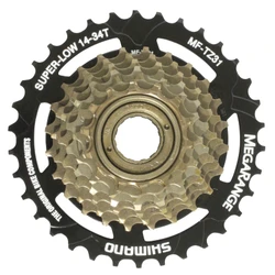 ROUE LIBRE 7V. SHIMANO TZ-500 14-34 MEGARANGE BRONZE/NOIR