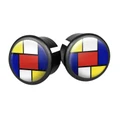 HANDLEBAR END PLUG- FOR ROAD BIKE- VELOX DOMING "MONDRIAN" (SOLD PER 2 ON CARD)