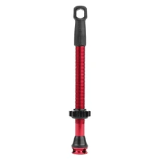 VALVE DE PNEU TUBELESS PRESTA NEWTON COLORI ROUGE 47mm 4 TROUS POUR DIFFUSION PREVENTIF (VENDU A L'UNITE) - LIVRE AVEC DEMONTE OBUS