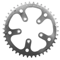 CHANRING FOR ROAD BIKE-5 arms- 42T. Ø130 -MIDDLE "DOUBLE FOR TRIPLE" SILVER -ALUMINIUM- 7075 STRONGLIGHT 9/10 Speed (SHIMANO TYPE)