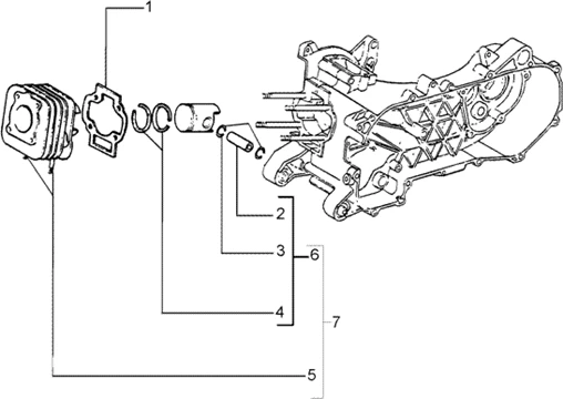 Ensemble cylindre-piston-axe de piston