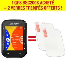 GPS / COMPTEUR iGPSPORT BSC200S COULEUR AVEC VITESSE, ALTIMETRE, TEMPERATURE COMPATIBLE STRAVA - Options : CAPTEUR CADENCE, VITESSE ET CARDIO