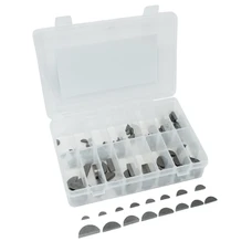 CLAVETTE DEMI-LUNE 16 TAILLES  (ASSORTIMENT)  (BOITE DE 130 PIECES)  -P2R-