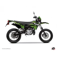 KIT DECO AUTOCOLLANT/STICKER 50 A BOITE PREDATOR NOIR/VERT POUR MBK 50 XLIMIT 2007>2011/YAMAHA 50 DT 2007>2011  -KUTVEK-