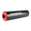 SILENCIEUX STAGE 6 ALU DIAM 60mm NOIR/ROUGE (PASSAGE DROIT)