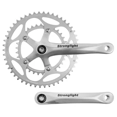 PEDALIER ROUTE STRONGLIGHT 9/10V. IMPACT ECO ARGENT 170mm 50-34 COMPATIBLE 9/10V. (AXE CARRE 107mm)