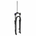 FORK- FOR TREKKING BIKE 28 " 700X35 ZOOM 187D BLACK ALUMINIUM - COIL - travel. 65mm - Threadless steerer Ø 1"1/8-28,6 external- COMPATIBLE DISC+ MUDGUARD FIXATIONS -FOR LEADER FOX