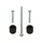 SPACERS SET FOR KLICKFIX -E-BIKE TO FIT ON REF 33554 WITH YAMAHA+ GIANT SCREEN