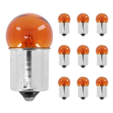 AMPOULE/LAMPE STANDARD 12V 10W CULOT BAU15s NORME RY10W GRAISSEUR ERGOTS DECALES ORANGE (CLIGNOTANT) (BOITE DE 10) -P2R