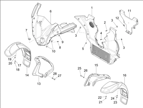 Logement roue - Garde boue