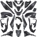 CARROSSERIE/CARENAGE MAXISCOOTER ADAPTABLE HONDA 125-300 FORZA 2018>2020 GRIS FONCE (KIT 21 PIECES) -P2R