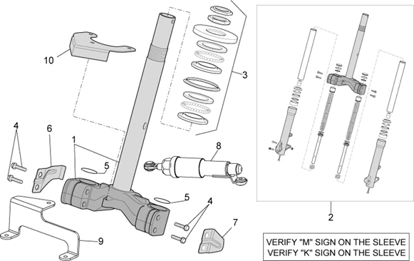 Fourche - Base avec tube