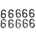LICENSE PLATE NUMBER FOR MOTORBIKE/SCOOT - 45 mm ALU - TIFLEX - 6 - (SOLD PER 10)