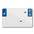 LICENSE PLATE FOR MOTORBIKE TIFLEX ALU PRE DRILLED 210x130 DEP. 22 BLANK (SOLD PER 10)