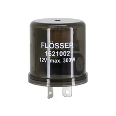 FLASHER UNIT - UNIVERSAL 12V/300W MAX - 2 Terminals - for led/bulb flashers - FLOSSER ORIGINAL