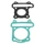 JOINT HAUT MOTEUR SCOOT ADAPTABLE SCOOTER 50 CHINOIS 4T GY6,139QMB/PEUGEOT 50 KISBEE, V-CLIC 4T/KYMCO 50 AGILITY 4T/BAOTIAN 50 BT49QT 4T/NORAUTO 50 RAZZO 4T (POCHETTE DE 2 JOINTS)