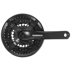 PEDALIER VTT SHIMANO 6/7/8V. TY501 NOIR 175mm 42-34-24 (BOITIER 122mm)
